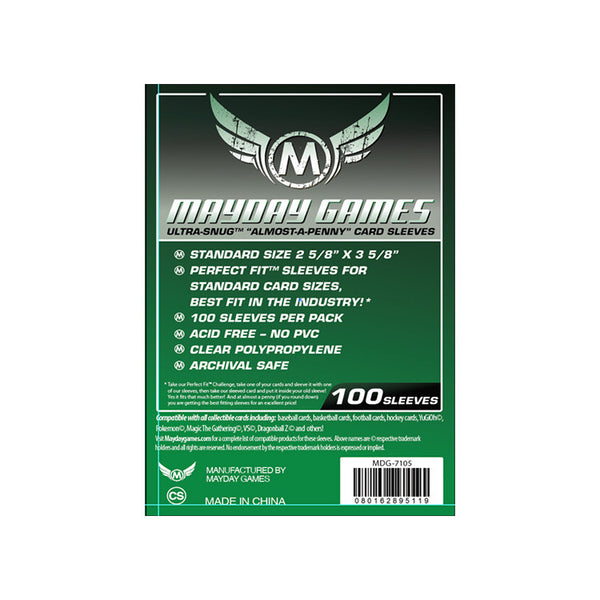 card sleeves 57 x 88 Premium Card Sleeves Standard Size Clear Card Sleeve Fits Inner Card S –  Greenstreak Cards main image 1
