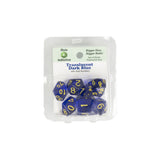 Role 4 Initiative 50108 Translucent Dark Blue w/ Gold Polyhedral Dice Set (7-ct)