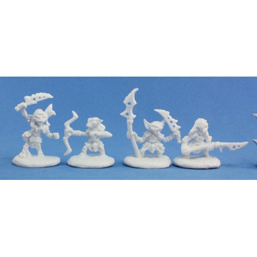 Reaper Pathfinder Bones: 89003 Pathfinder Goblin Warriors (4)