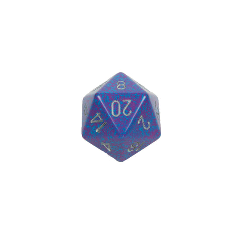 Chessex CHXXS2004 Silver Tetra™ Speckled 34mm d20 single