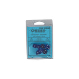 Chessex CHX23056 Mini Blue w/ white Translucent Polyhedral Dice Set
