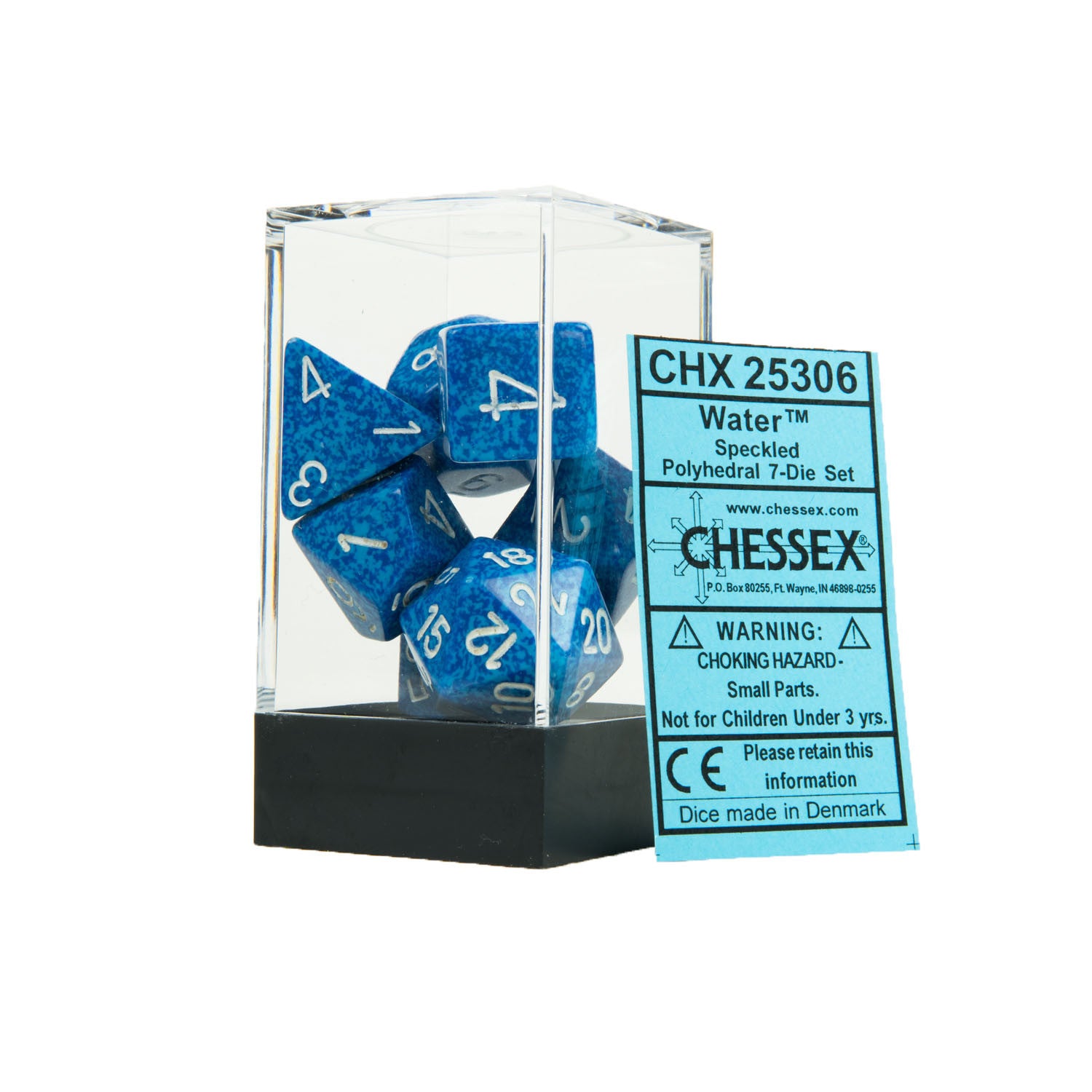 Chessex CHX25306 Water™ Speckled Polyhedral Dice Set