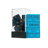 Chessex CHX25426 Opaque Dusty Blue w/gold Polyhedral Dice Set