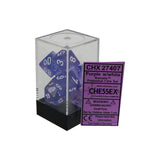 Chessex CHX27407 Purple w/ white Borealis™ Polyhedral Dice Set