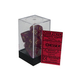 Chessex CHX27424 Magenta w/ gold Borealis™ Polyhedral Dice Set