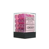Chessex CHX27804 36 Pink w/ silver Borealis™ 12mm d6 Dice Block