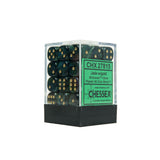Chessex CHX27815 36 Jade w/ gold Scarab™ 12mm d6 Dice Block