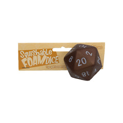 Squishable Foam Dice - 2-inch Chocolate D20