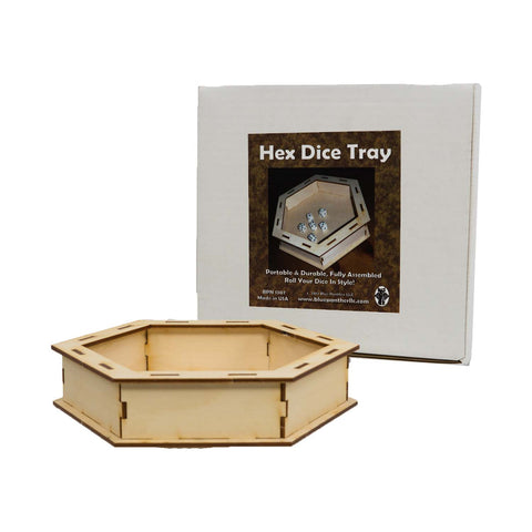 Blue Panther Hexagonal Dice Tray - Birch