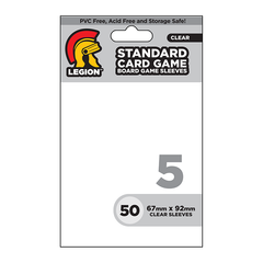 Legion Board Game Sleeves - Standard Card Game Clear (50)