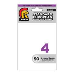 Legion Board Game Sleeves - Standard European Clear (50)