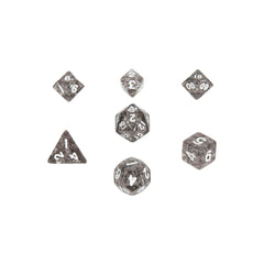 MDG 4203 Ethereal Black w/ White Mini Polyhedral Dice Set