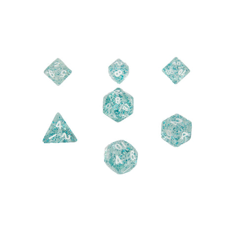 MDG 4212 Ethereal Light Blue w/ White Mini Polyhedral Dice Set