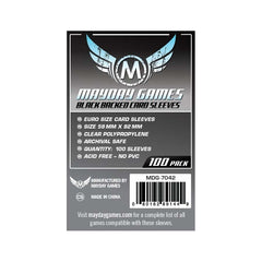 Mayday MDG-7042 Black Backed Euro Card Sleeves (100)