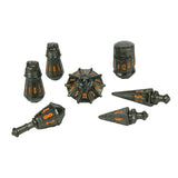 PolyHero Dice: Warrior Set Steel Grey with Molten Copper