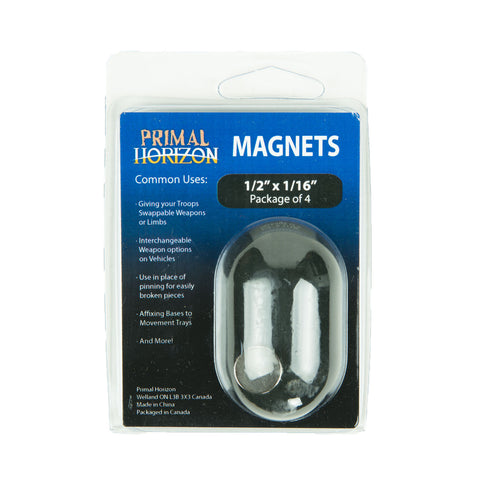 Primal Horizon Magnets: 1/2 in x 1/16 in (4)