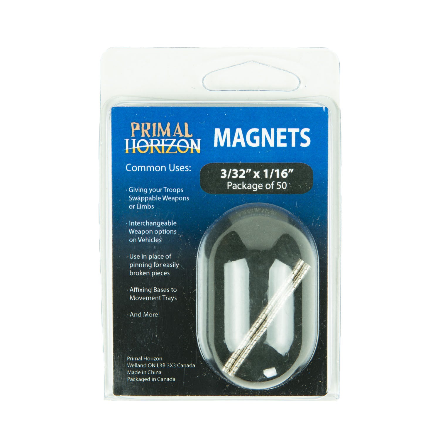 Primal Horizon Magnets: 3/32 in x 1/16 in (50)