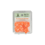 Role 4 Initiative 50106 Translucent Orange w/ White Polyhedral Dice Set (7-ct)