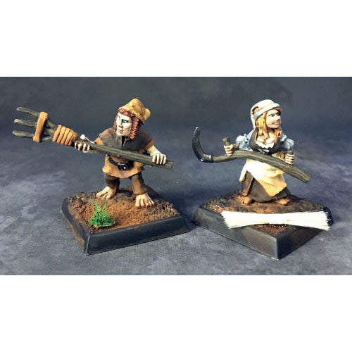Reaper Dark Heaven Legends: 03729 Halfling Farmers (2)