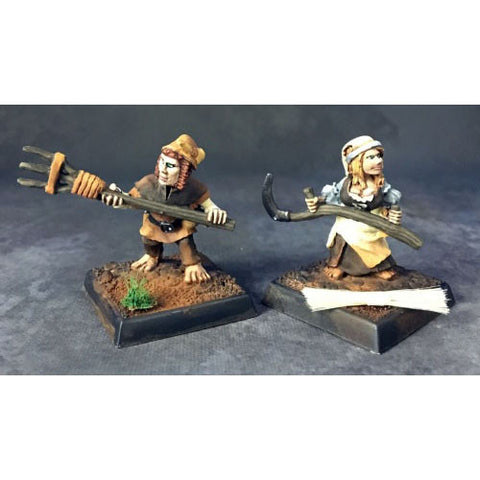 Reaper Dark Heaven Legends: 03729 Halfling Farmers (2)