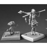 Reaper Pathfinder Miniatures: 60147 Druid and Familiar