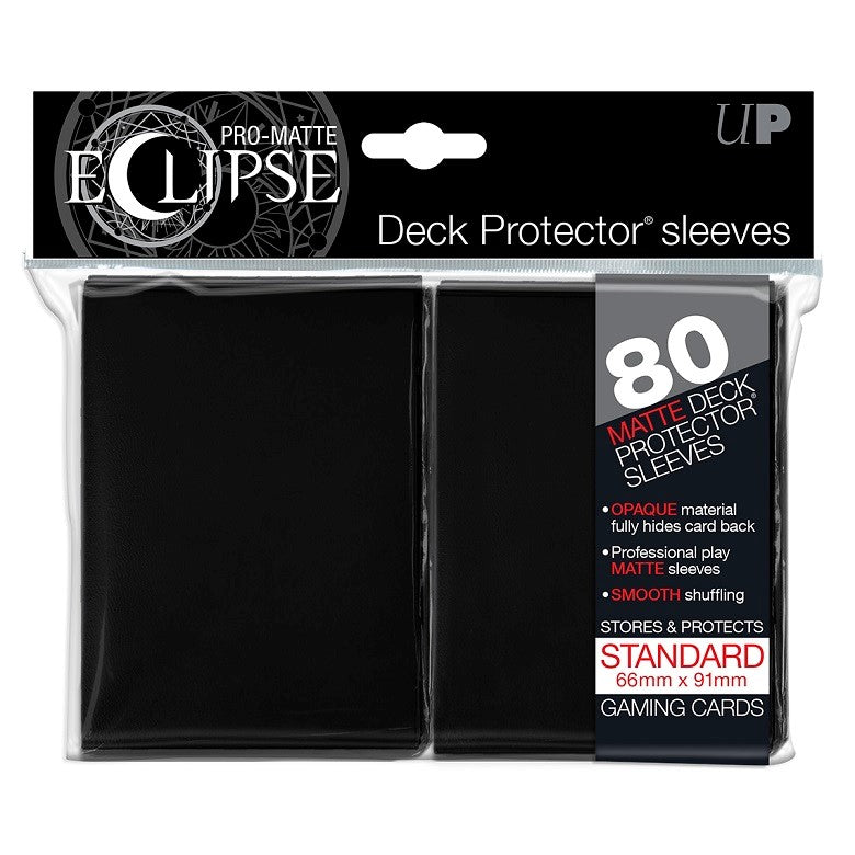 Ultra Pro Pro-Matte Eclipse Standard Deck Protector Sleeves Black (80)