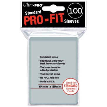 Ultra Pro Pro-Fit Standard Deck Protector Sleeves Clear (100)