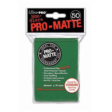Ultra Pro Pro-Matte Standard Deck Protector Sleeves Green (50)