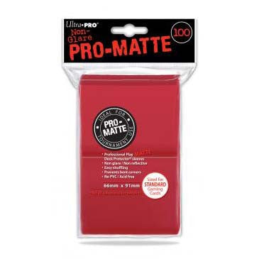 Ultra Pro Pro-Matte Standard Deck Protector Sleeves Red (100)