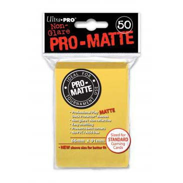 Ultra Pro Pro-Matte Standard Deck Protector Sleeves Yellow (50)