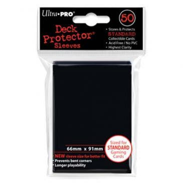 Ultra Pro Standard Deck Protector Sleeves Black (50)