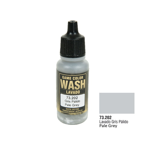 Vallejo 73.202 Game Color Wash: Pale Grey Wash, 17ml