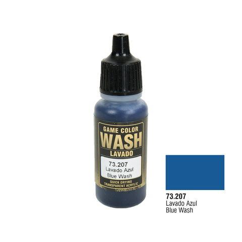 Vallejo 73.207 Game Color Wash: Blue Wash, 17ml