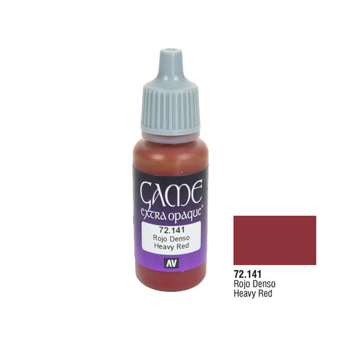 Vallejo 72.141 Game Extra Opaque: Heavy Red, 17ml