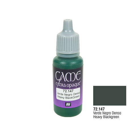 Vallejo 72.147 Game Extra Opaque: Heavy Blackgreen, 17ml