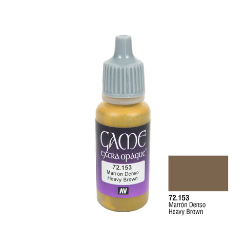 Vallejo 72.153 Game Extra Opaque: Heavy Brown, 17ml