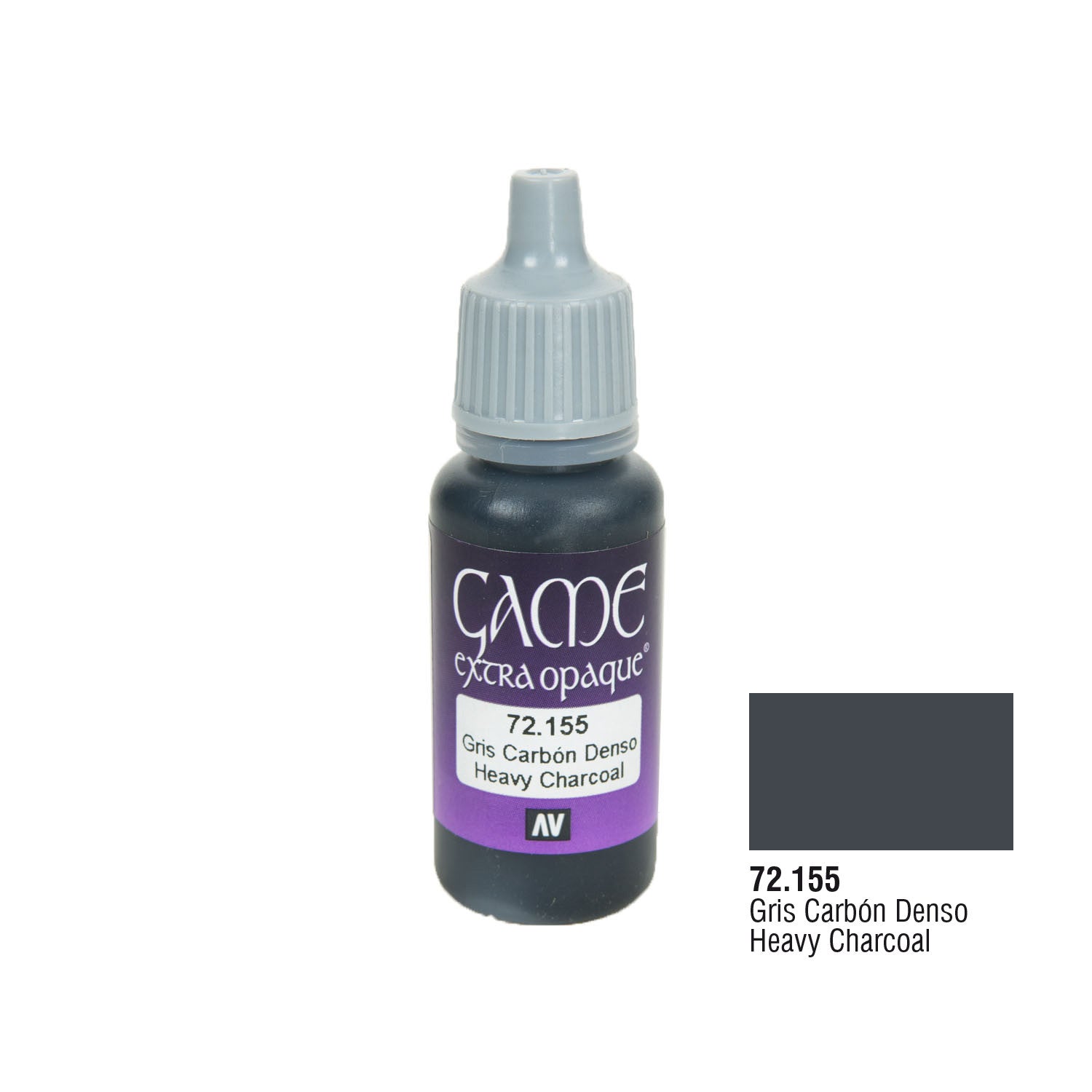 Vallejo 72.155 Game Extra Opaque: Heavy Charcoal, 17ml