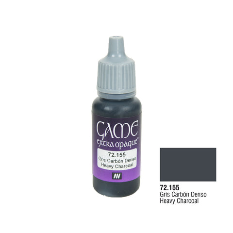 Vallejo 72.155 Game Extra Opaque: Heavy Charcoal, 17ml