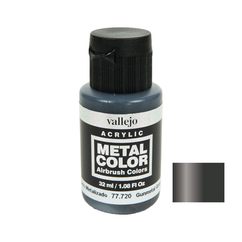 Vallejo 77.720 Metal Color: Gunmetal Grey (32)