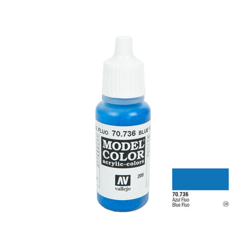 Vallejo 70.736 Model Color: Fluorescent Blue, 17ml