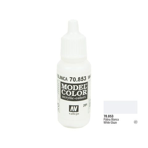 Vallejo 70.853 Model Color: White Glaze, 17ml