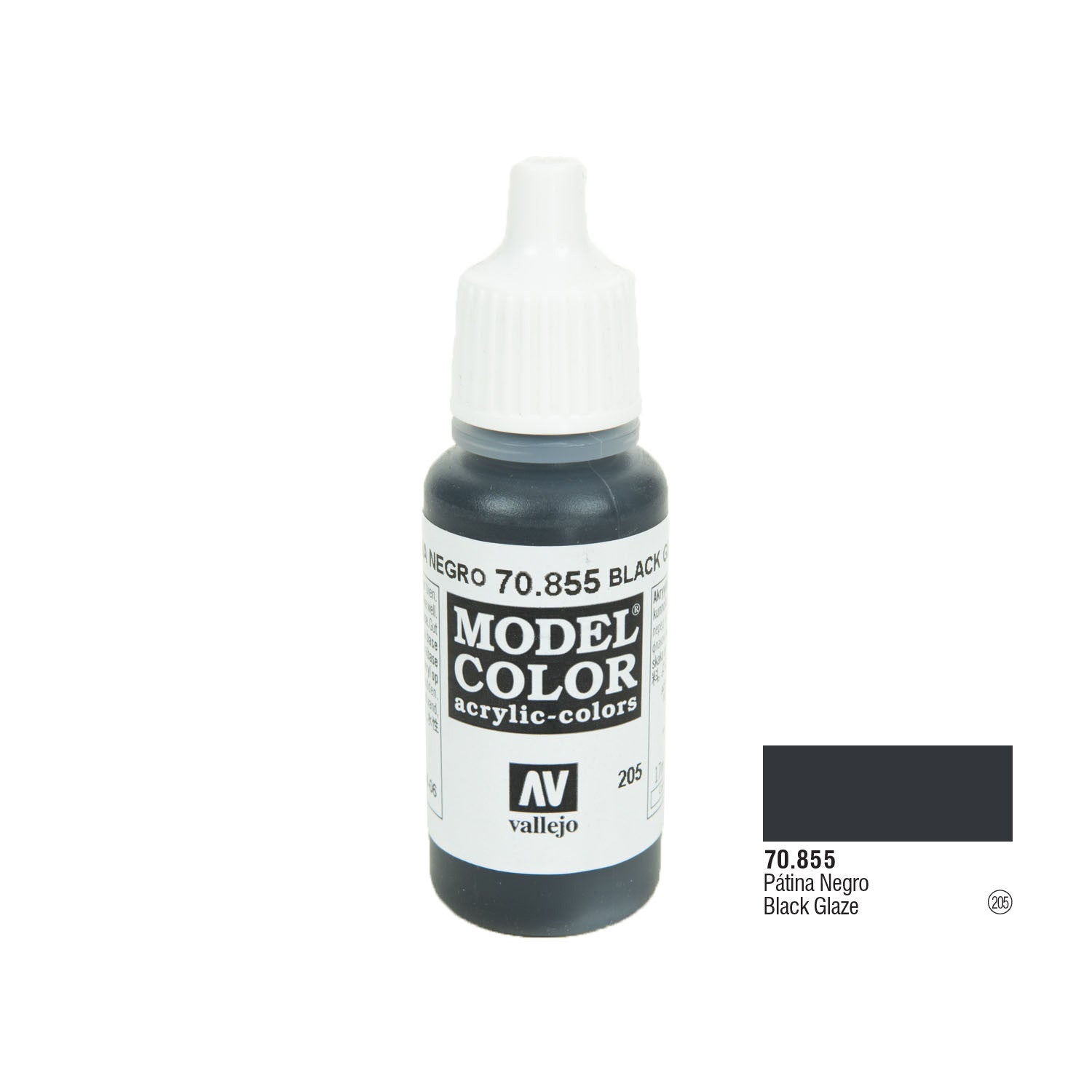 Vallejo 70.855 Model Color: Black Glaze, 17ml – Titan Bear Gaming