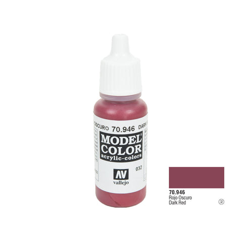 Vallejo 70.946 Model Color: Dark Red, 17ml