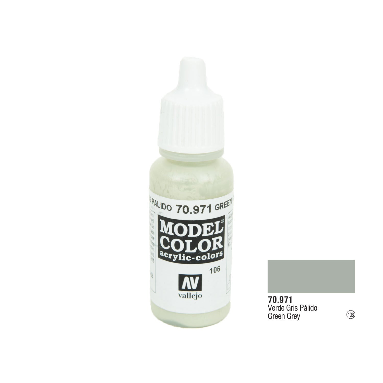 Vallejo 70.971 Model Color: Green Grey, 17ml