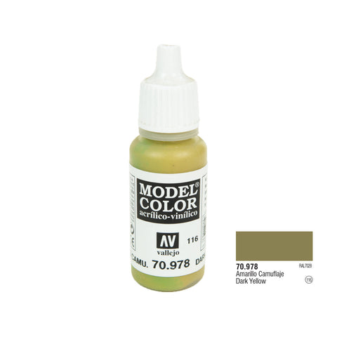 Vallejo 70.978 Model Color: Dark Yellow, 17ml