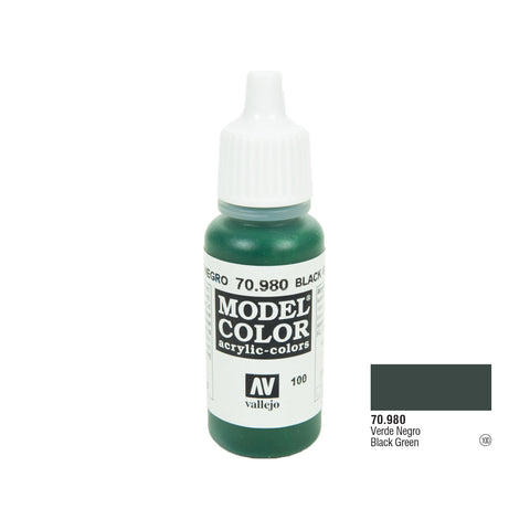 Vallejo 70.980 Model Color: Black Green, 17ml