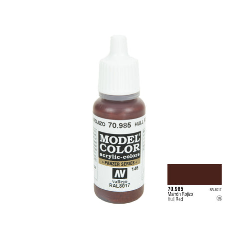 Vallejo 70.985 Model Color: Hull Red, 17ml